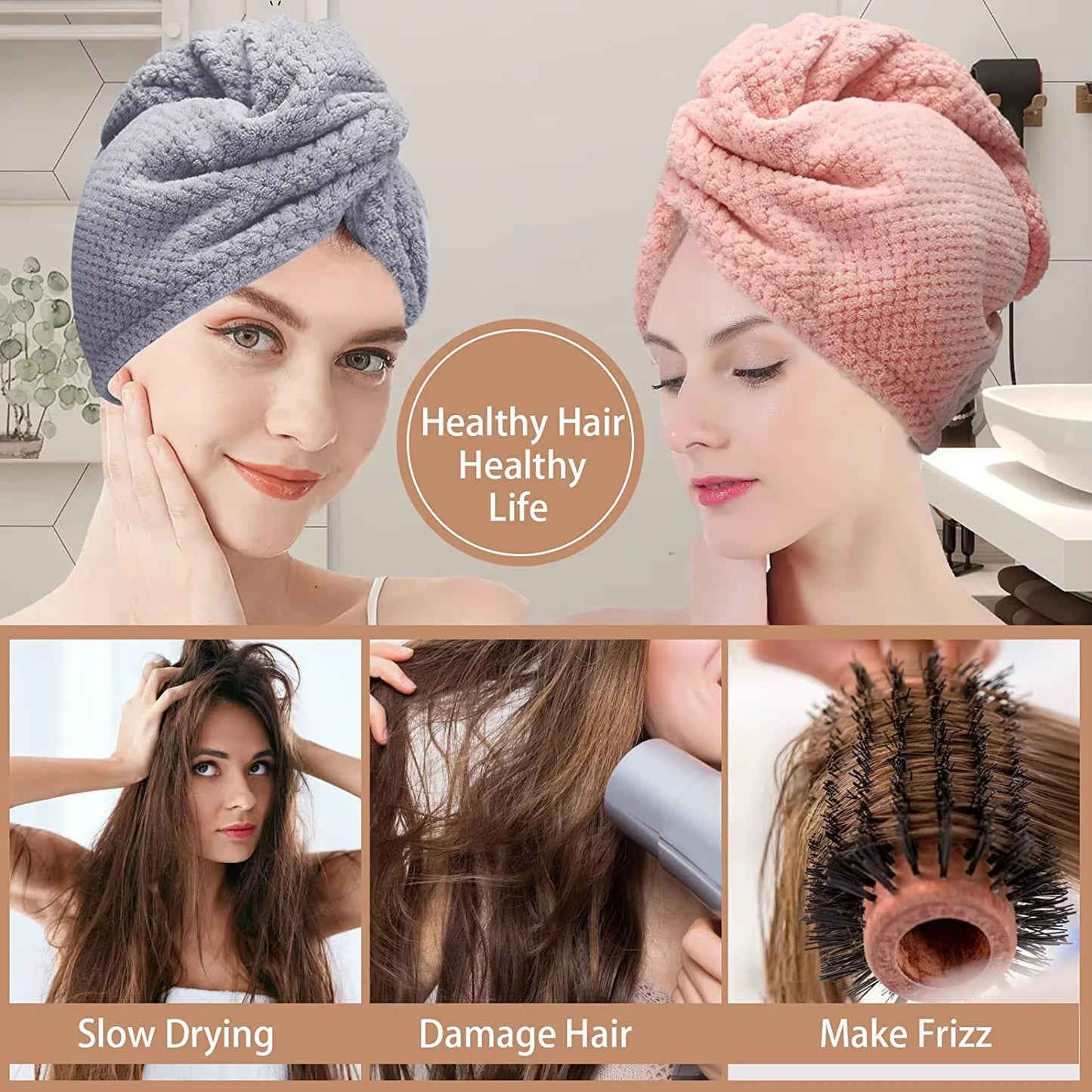 Microfiber Hair Towel Wrap