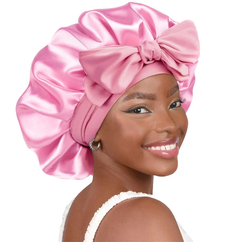 Premium Satin Sleep Bonnet for Curly, Braided & Thick Hair