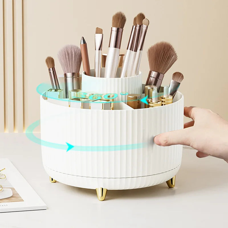 360 Rotating Makeup Brush Organizer