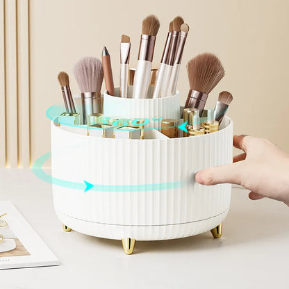 360 Rotating Makeup Brush Organizer