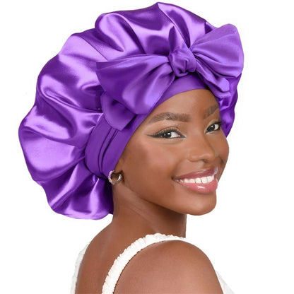 Premium Satin Sleep Bonnet for Curly, Braided & Thick Hair