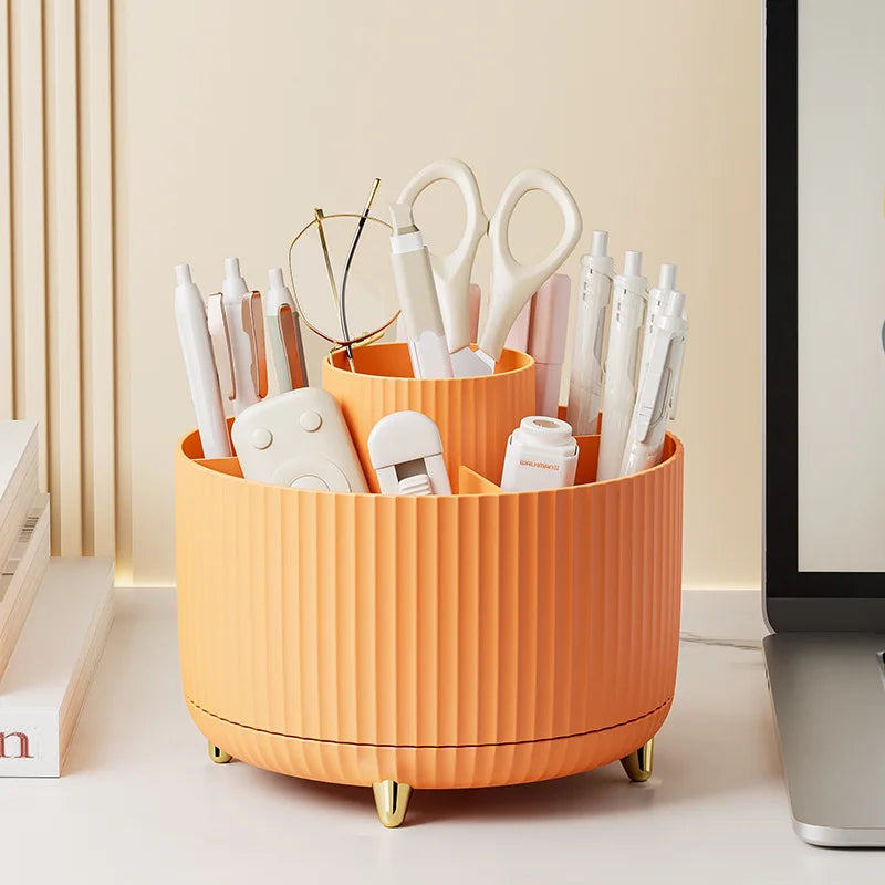 360 Rotating Makeup Brush Organizer