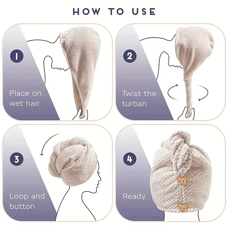 Microfiber Hair Towel Wrap
