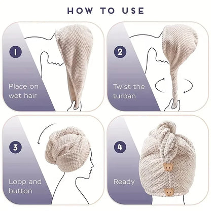 Microfiber Hair Towel Wrap
