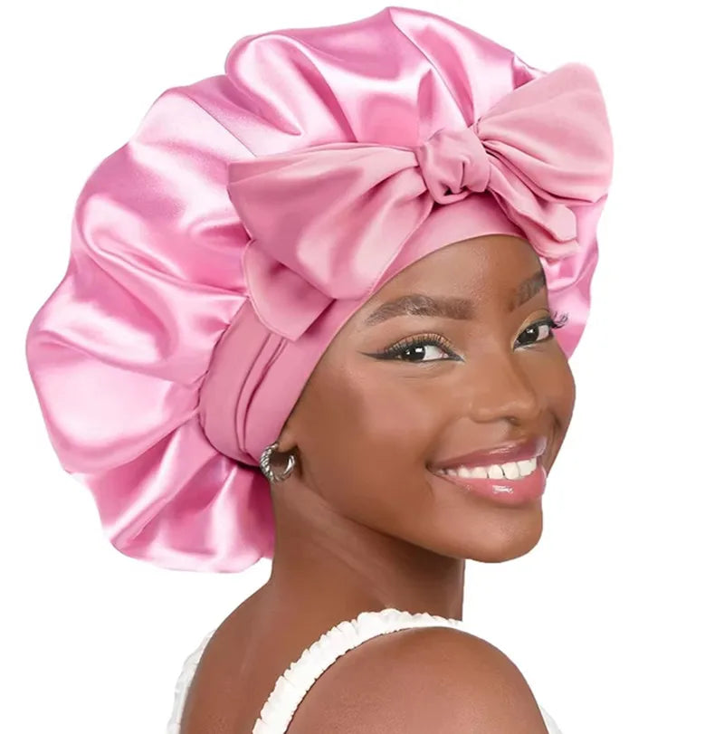 Premium Satin Sleep Bonnet for Curly, Braided & Thick Hair