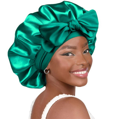 Premium Satin Sleep Bonnet for Curly, Braided & Thick Hair