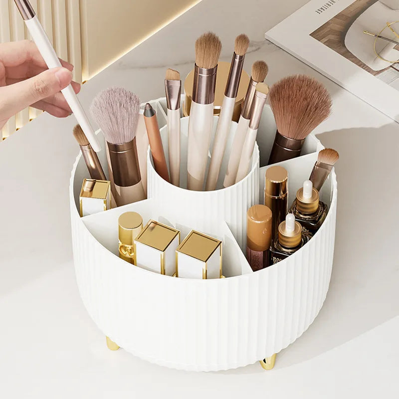 360 Rotating Makeup Brush Organizer