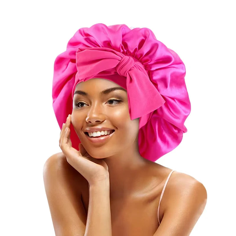 Premium Satin Sleep Bonnet for Curly, Braided & Thick Hair
