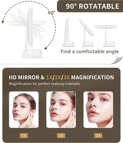 LED Precision Vanity Mirror with Magnification