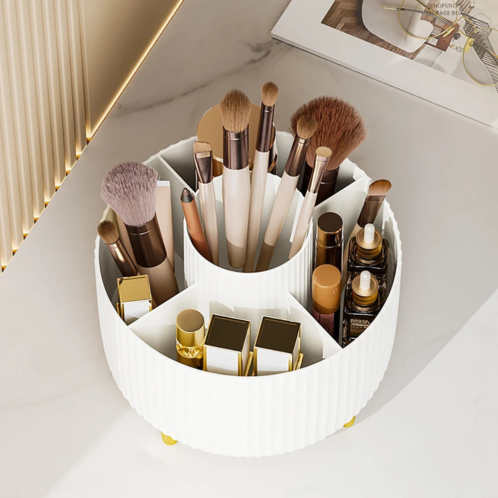 360 Rotating Makeup Brush Organizer