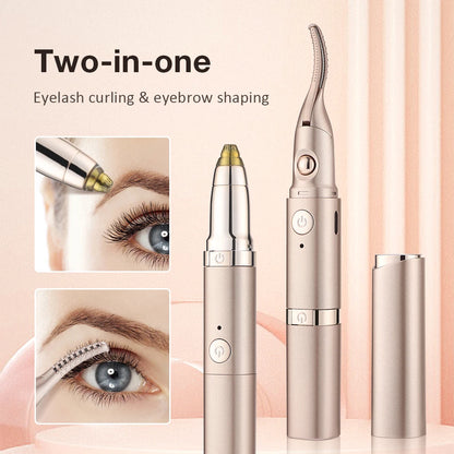 2-in-1 Heated Eyelash Curler & Precision Brow Trimmer