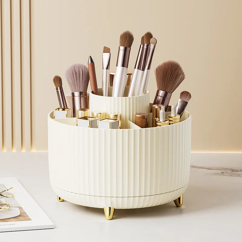 360 Rotating Makeup Brush Organizer