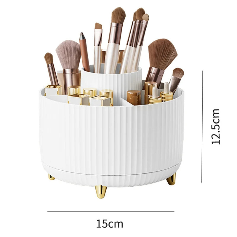 360 Rotating Makeup Brush Organizer