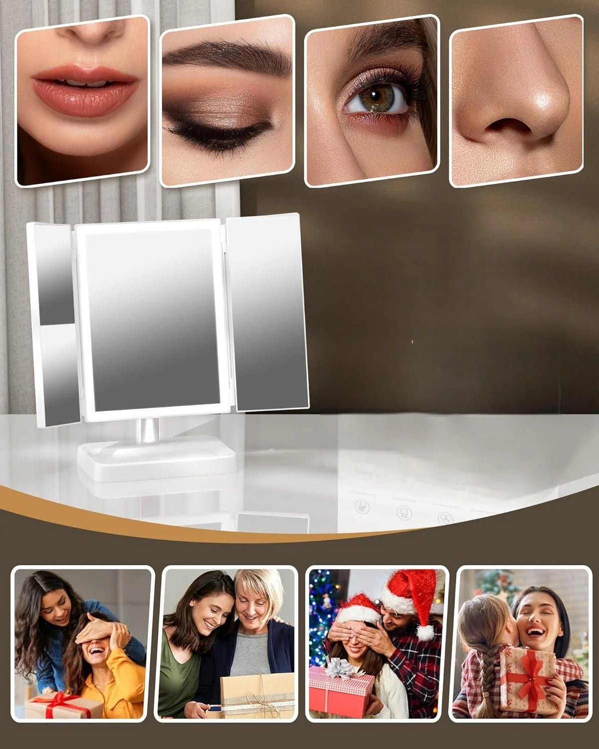 LED Precision Vanity Mirror with Magnification